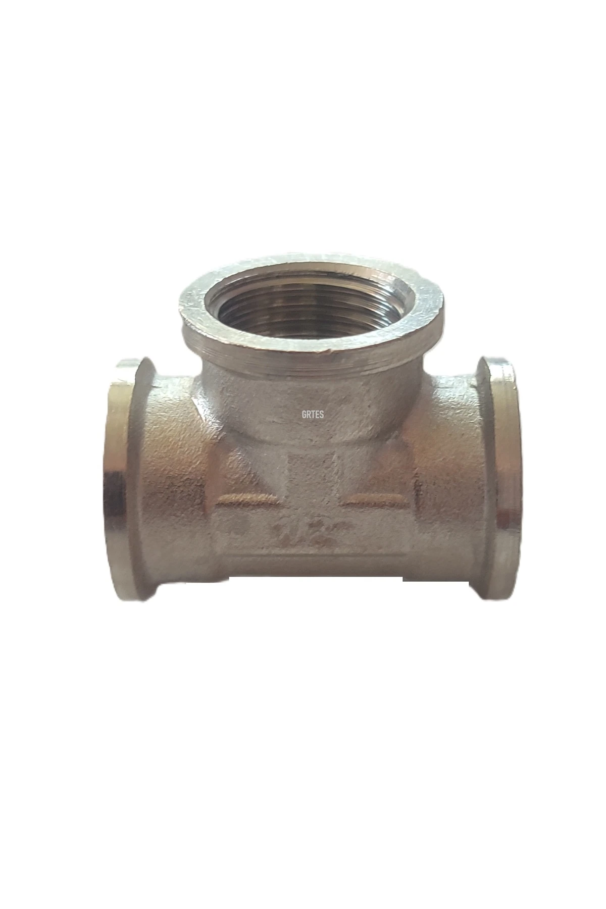 (2'li Paket) 1/2" Dn15 İç Dişli Sarı/Krom TE (Dişi) - Chrome Tee