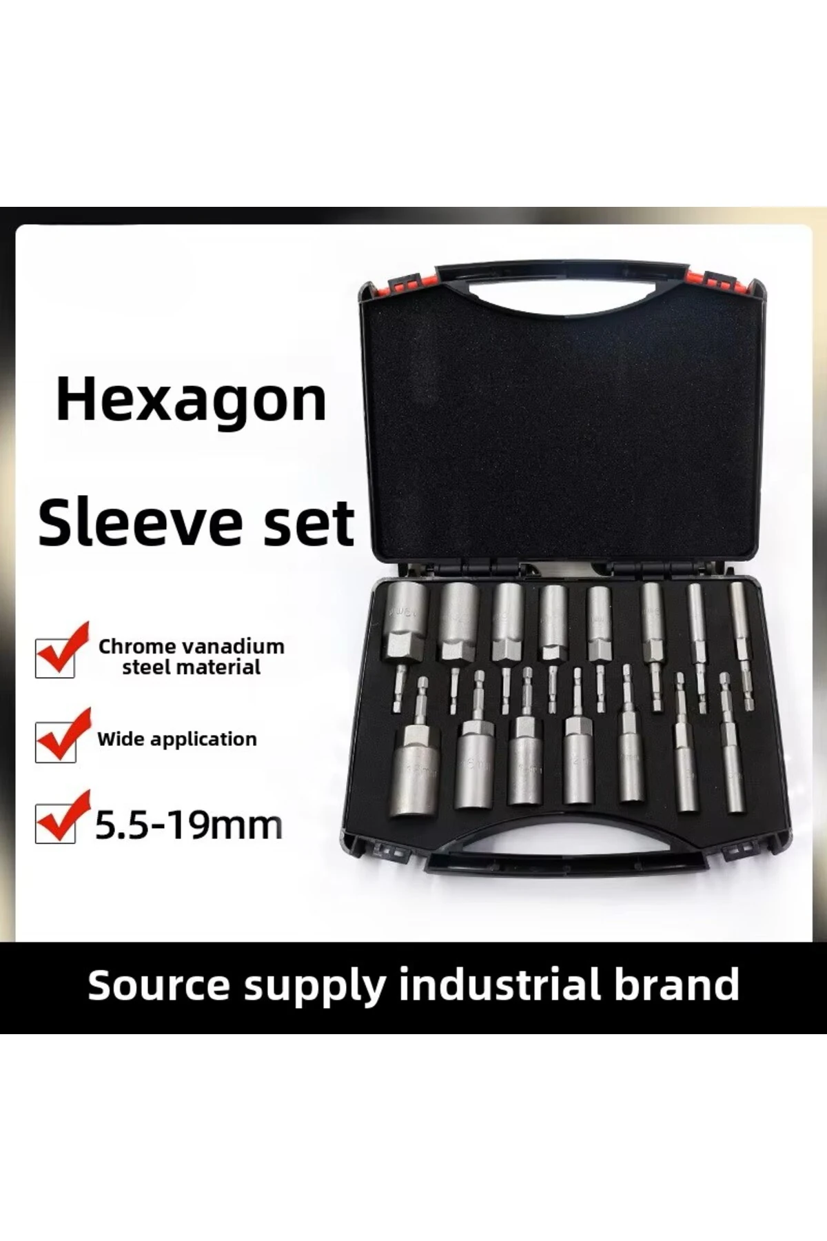 15 Parça Bits Saplı Lokma Seti Matkap İçin (5,5 mm - 19 mm)