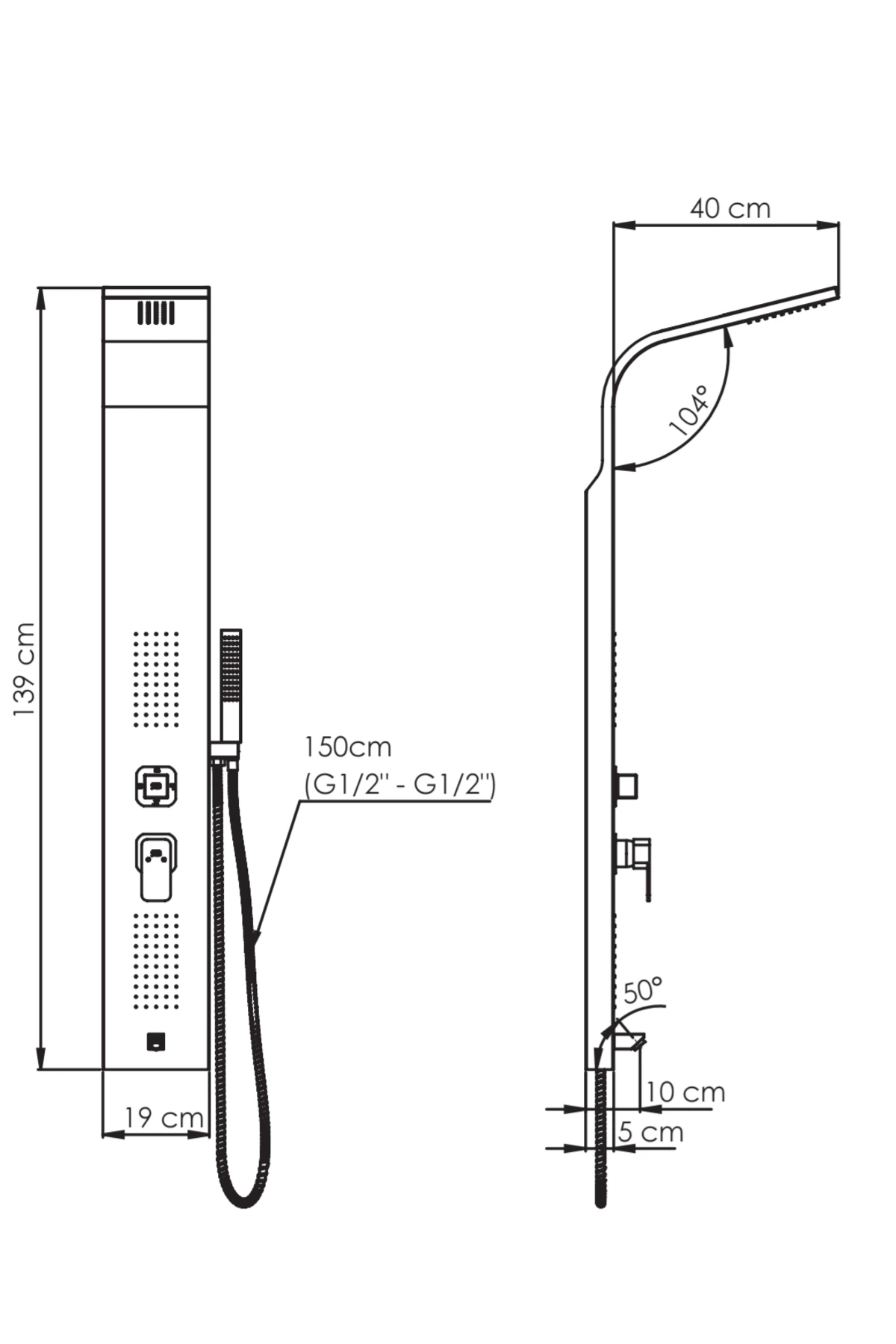 DUŞ PANELİ ROSE GOLD