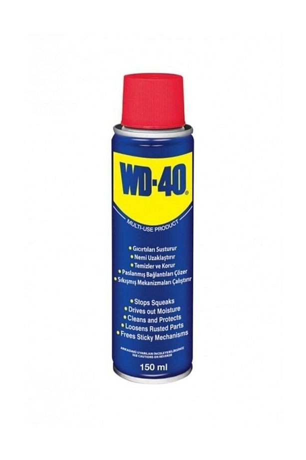 WD-40 Çok Amaçlı Sıvı, Yağ Çözücü, Pas Sökücü, Temizleyici ve Koruyucu, 150ml