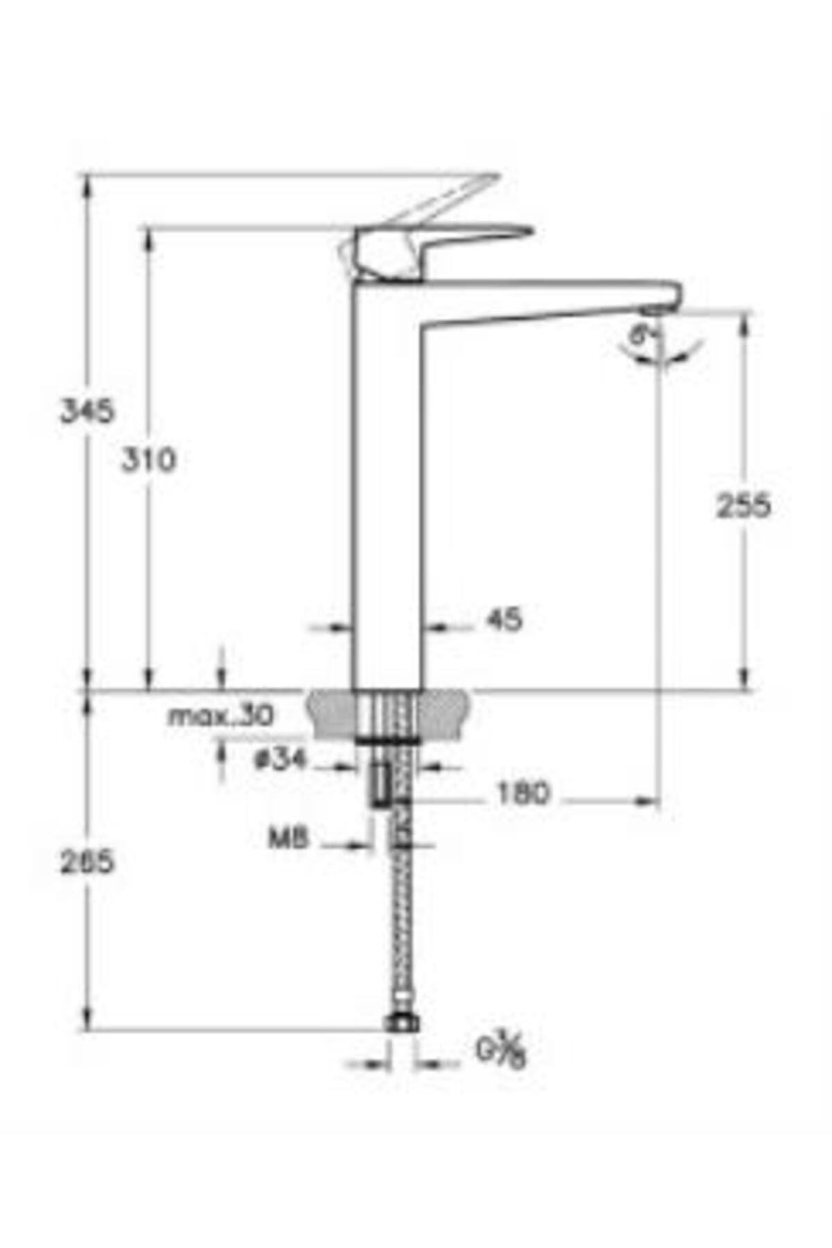Root Square Lavabo Bataryası A4273336 Çanak - Mat Siyah