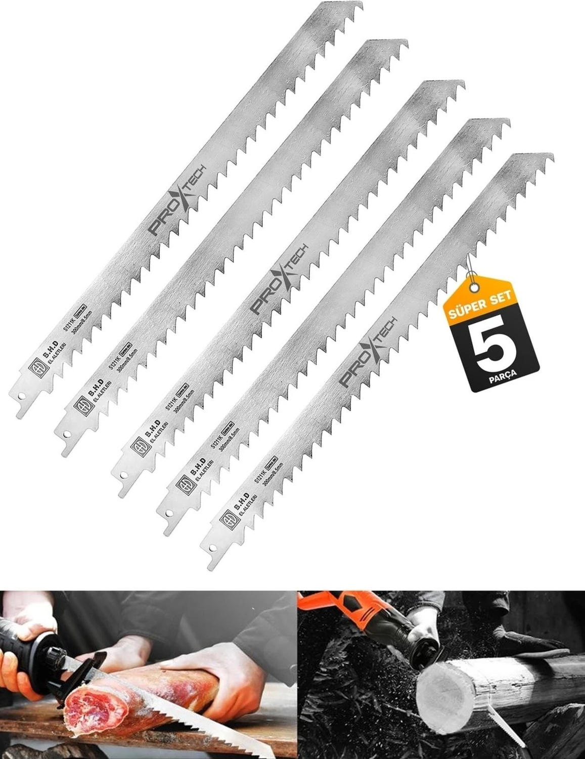 Yüksek Kalite Pürüzsüz Keskin Tilki Kuyruğu Testeresi Kemik Et ,demir,ağaç ,plastik Kesme 5li Set