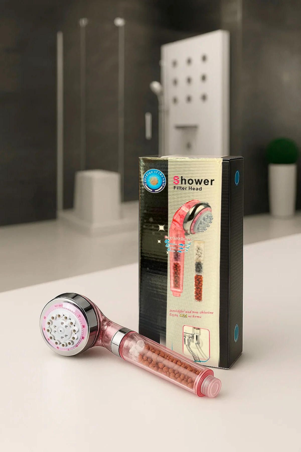 Sağlıklı ve rahatlatıcı su arıtmalı masajlı duş başlığı