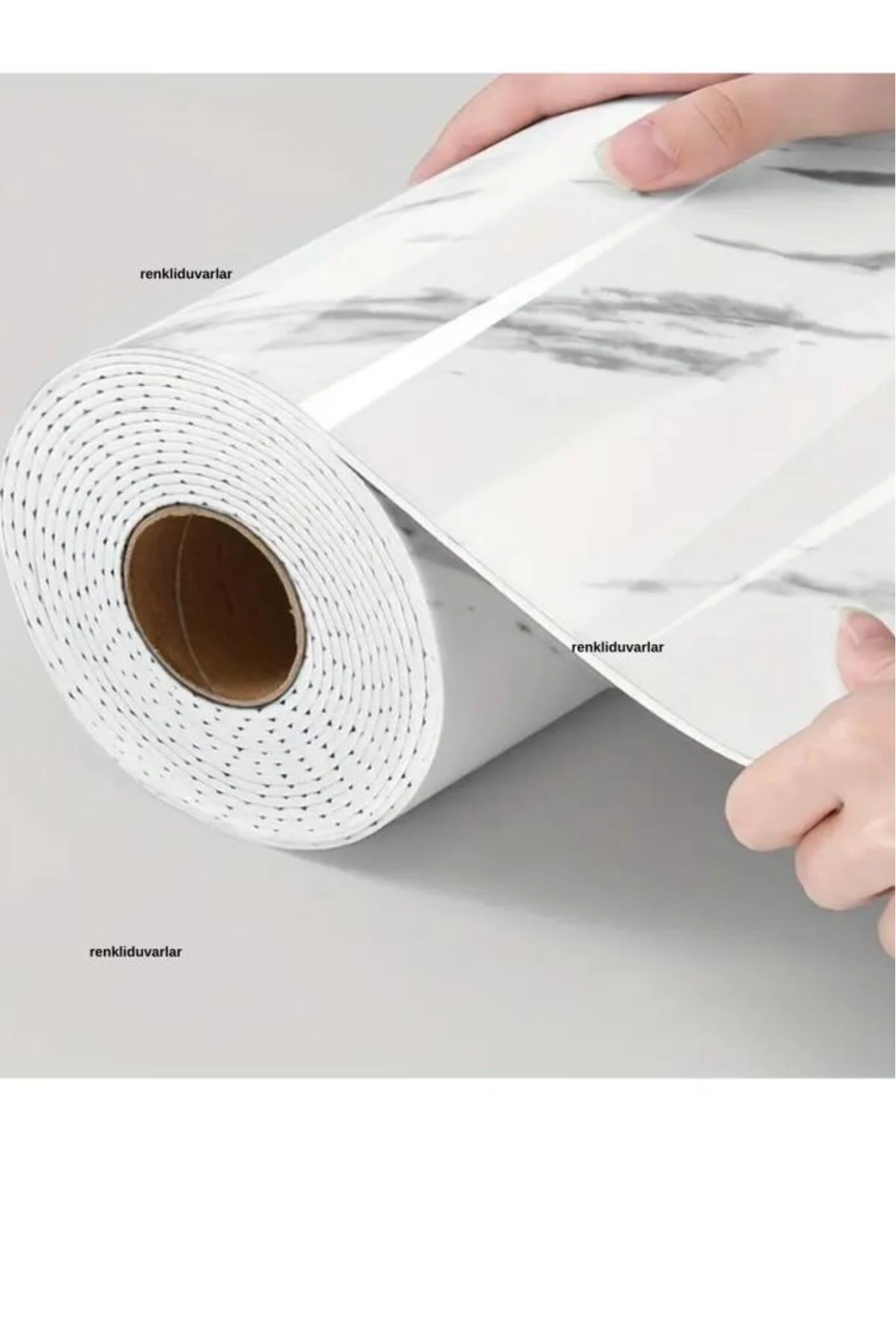 60cmx280cm Rulo 1 Adet Beyaz Mermer Desenli Banvo Salon Wc Yapışkanlı Duvar Paneli Kağıd Bs1751ı