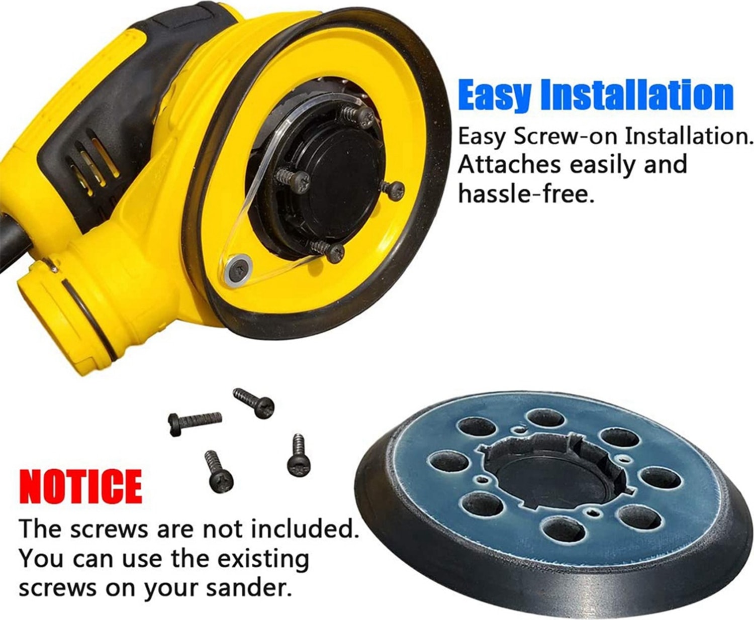 Sunshinee Dewalt-Fit DWE6421/6421K, DWE6423/6423K, DCW210B Rastgele Parça Zımpara Makinesi Için 2x 5 Inç Kanca ve Döngü Yedek Zımpara Pedi (Yurt Dışından)