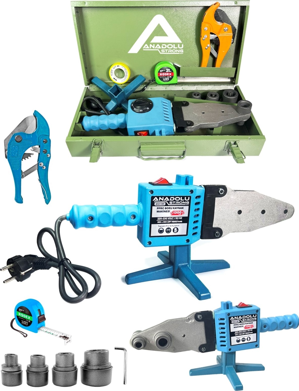 Anadolustrong Pprc 1300 Watt Boru Kaynak Büyük Makina Seti Plastik Boru Kaynak Makinesi
