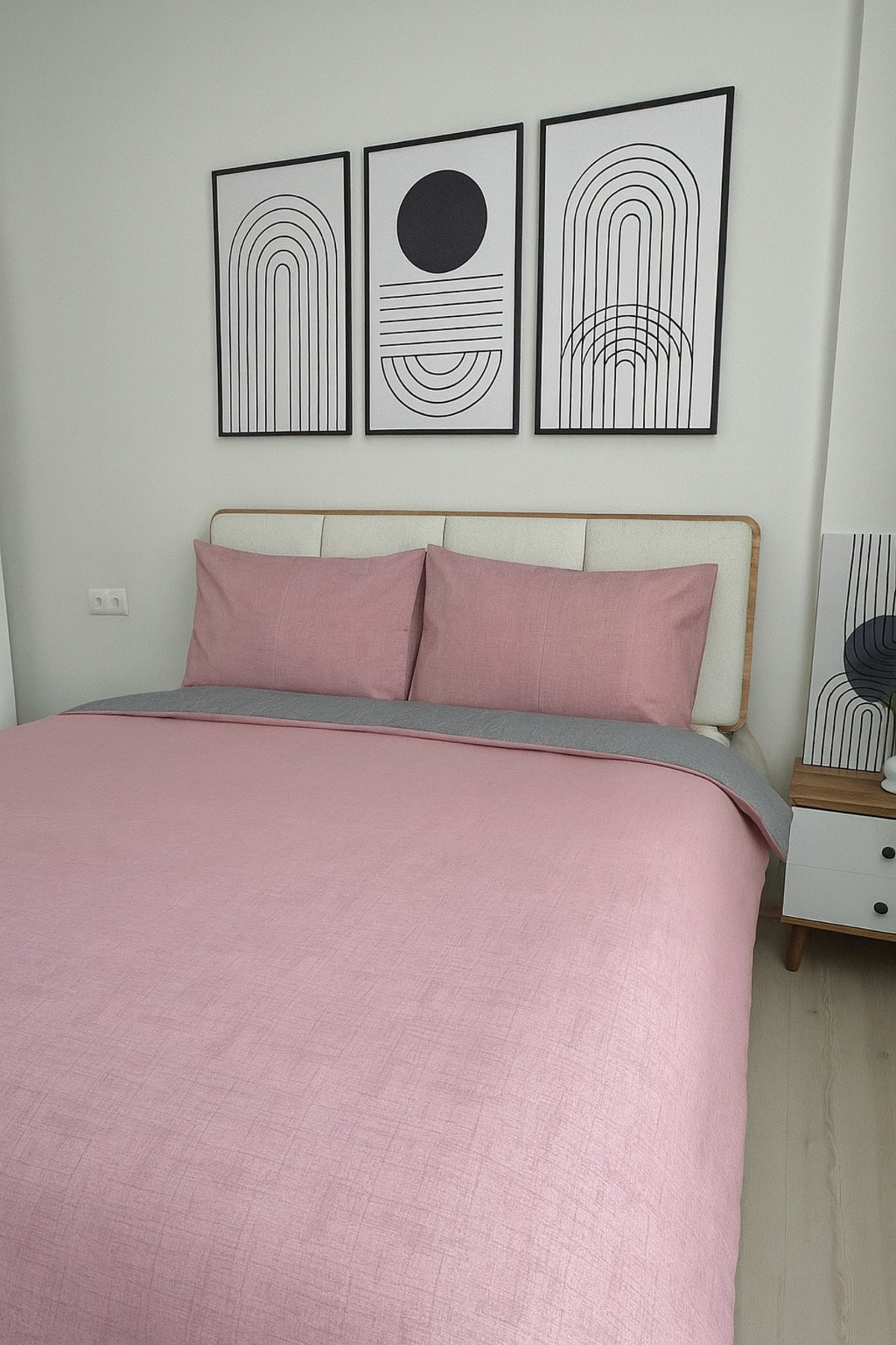 Battal Boy Çift Taraflı 220x240 cm | Nevresim Takımı 3'lü | Modern Desenli | Yumuşak ve Dayanıklı