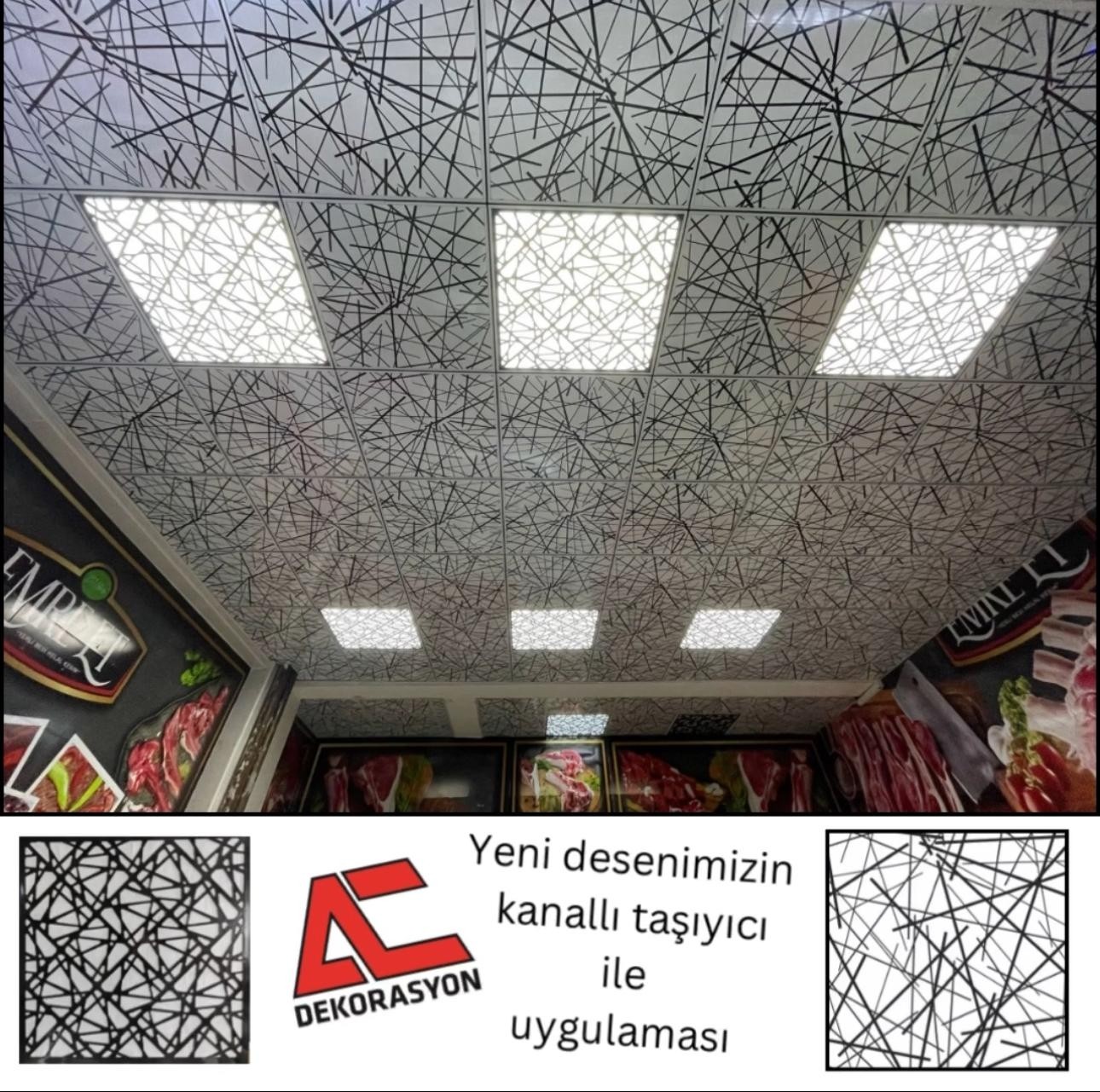 Plastik Asma Tavan Paneli 60X60 cm