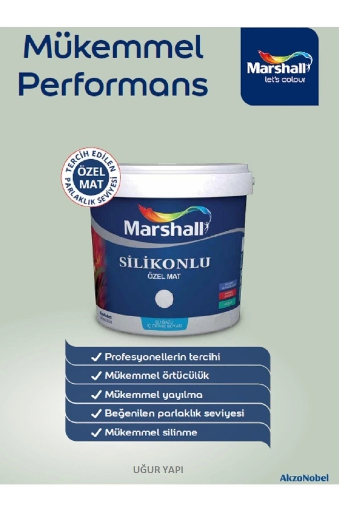 Silikonlu Özel Mat Tam Silinebilir Iç Cephe Duvar Boyası 0,75 Lt Sabah Kokusu