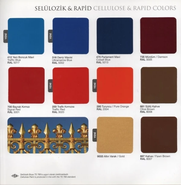 Endüstriyel Boya Ral 5017 15 kg