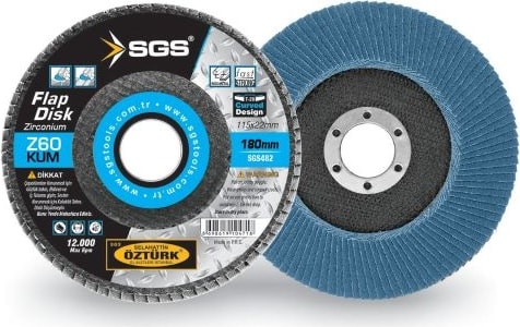 SGS 475 Flap Disk Zirconium Zımpara 180 Mm Z 40 Kum
