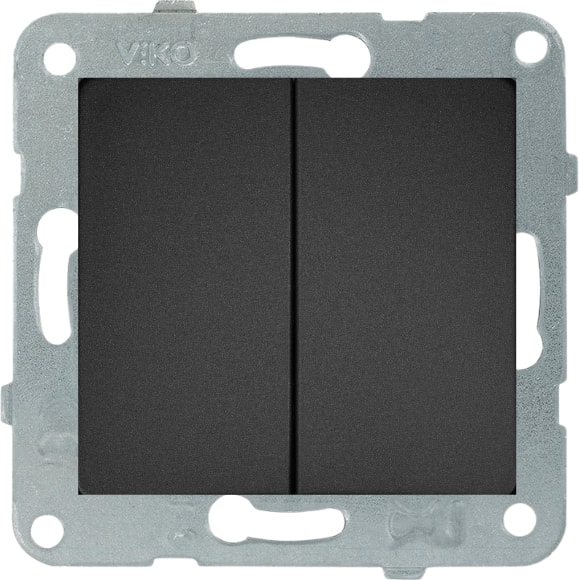 Linnera Life Gece Siyahı İkili Anahtar Çerçevesiz - 90444002