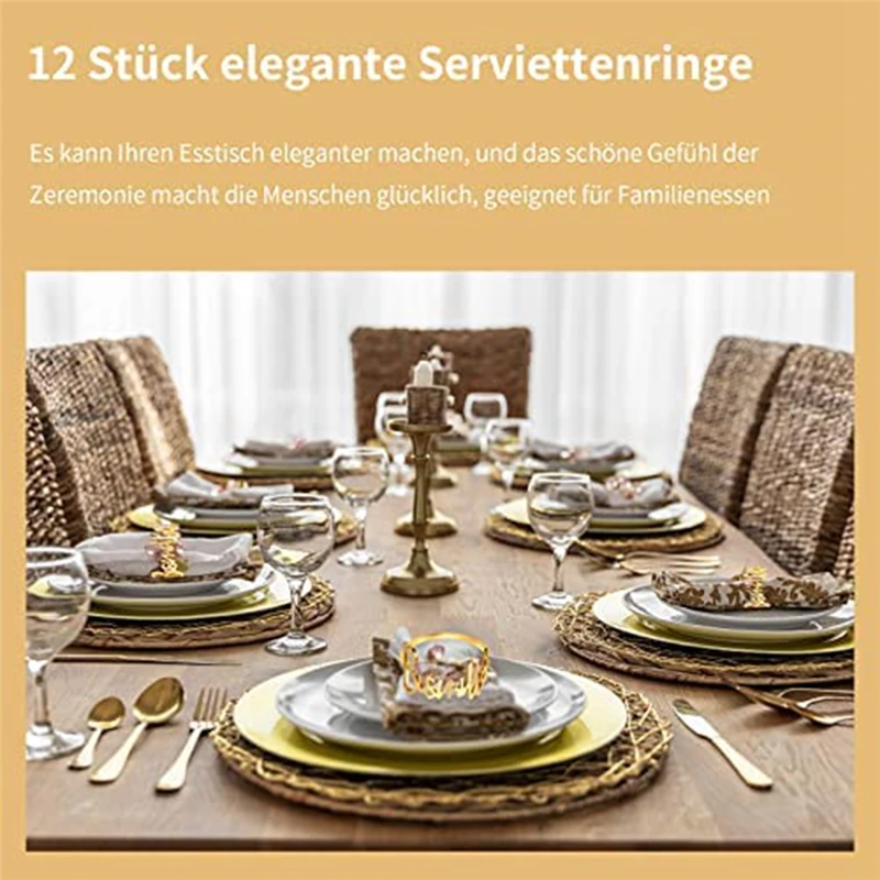 Peçete Halkaları, Ramazan Peçete Halkaları Metal Peçete Tokaları Altın Masa Dekorasyonu Islami Müslüman Düğün Partisi Için (Yurt Dışından)