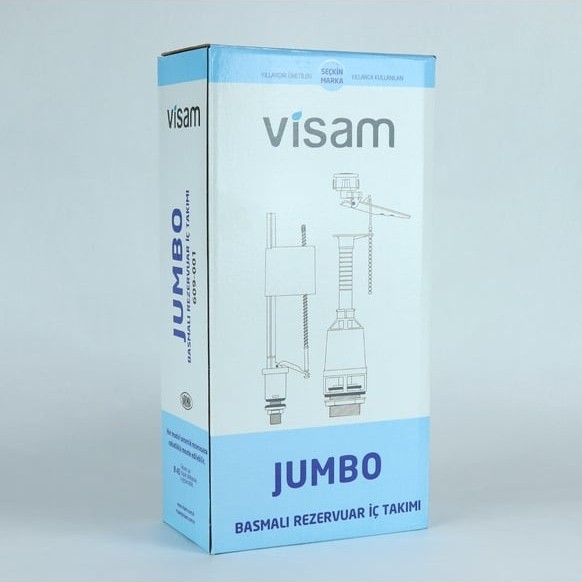 Jumbo Basmalı Rezervuar Iç Takımı (Zeplin Flotörlü) Basmalı Sistem Seramik Üstü Rezarvuar