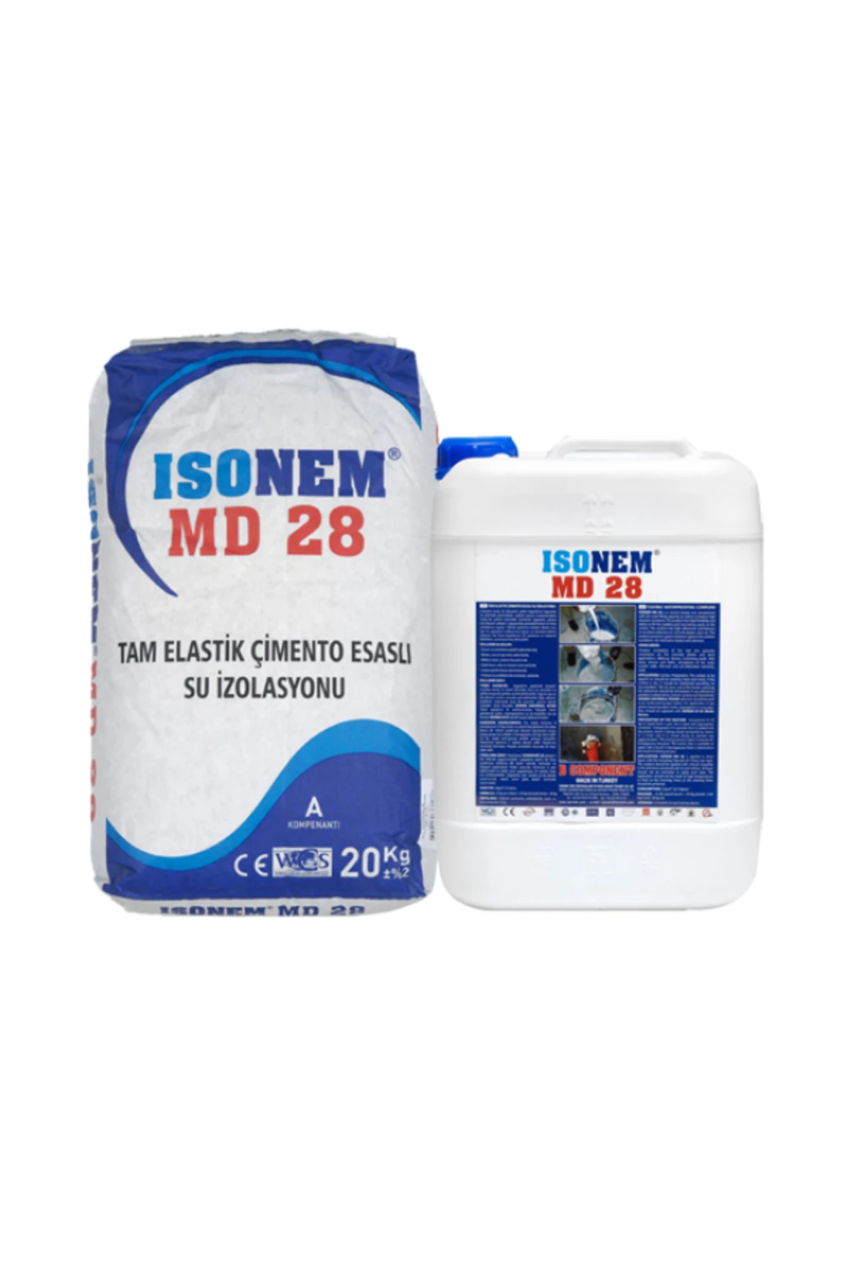 İsonem MD28 (20+10KG)SET Tam Elastik Çimento Esaslı Su İzolasyonu
