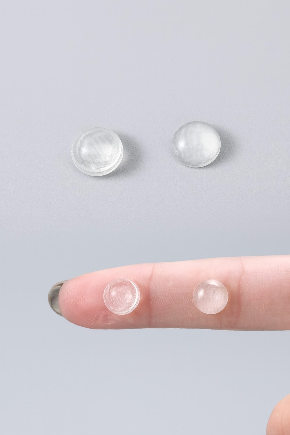 100’LÜ 10MM Yapışkanlı Şeffaf Silikon Ses Stoperi Dolap Çekmece Tamponu Koruyucu