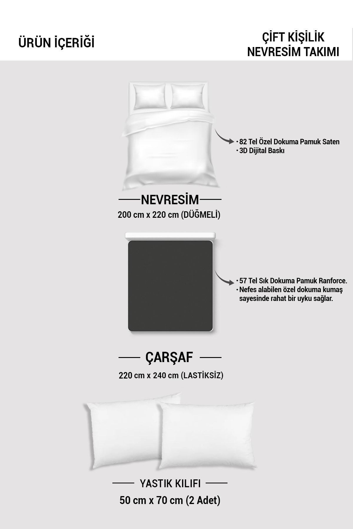 Yılbaşı Süsü Dream House Noel %100 Pamuk Saten 3d Çift Kişilik Nevresim Takımı