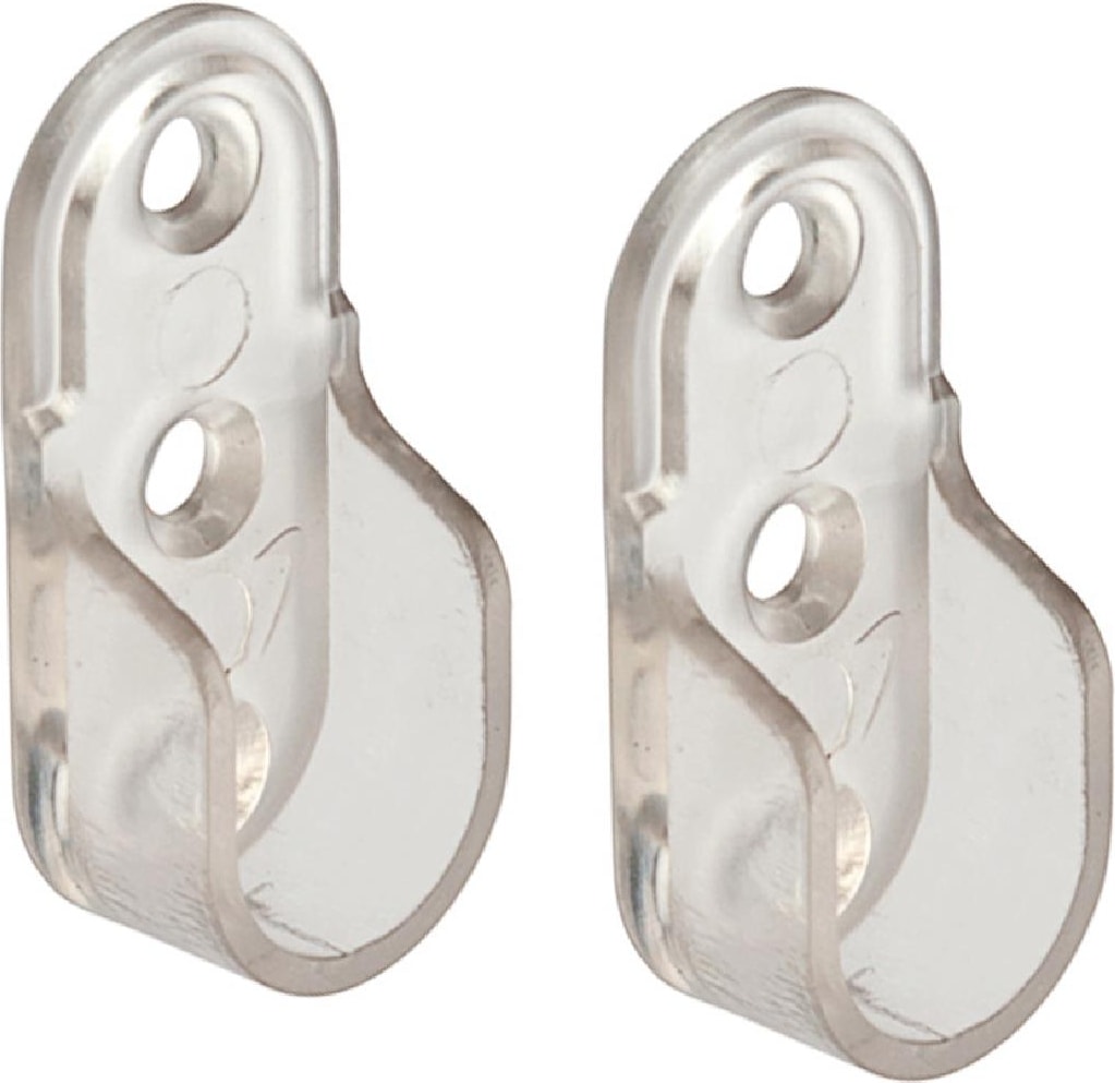 Oval Boru Askı Flanşı Dolap Elbise Askı Asma Aparatı Elemanı Plastik Aparat 45 mm (2 Adet)