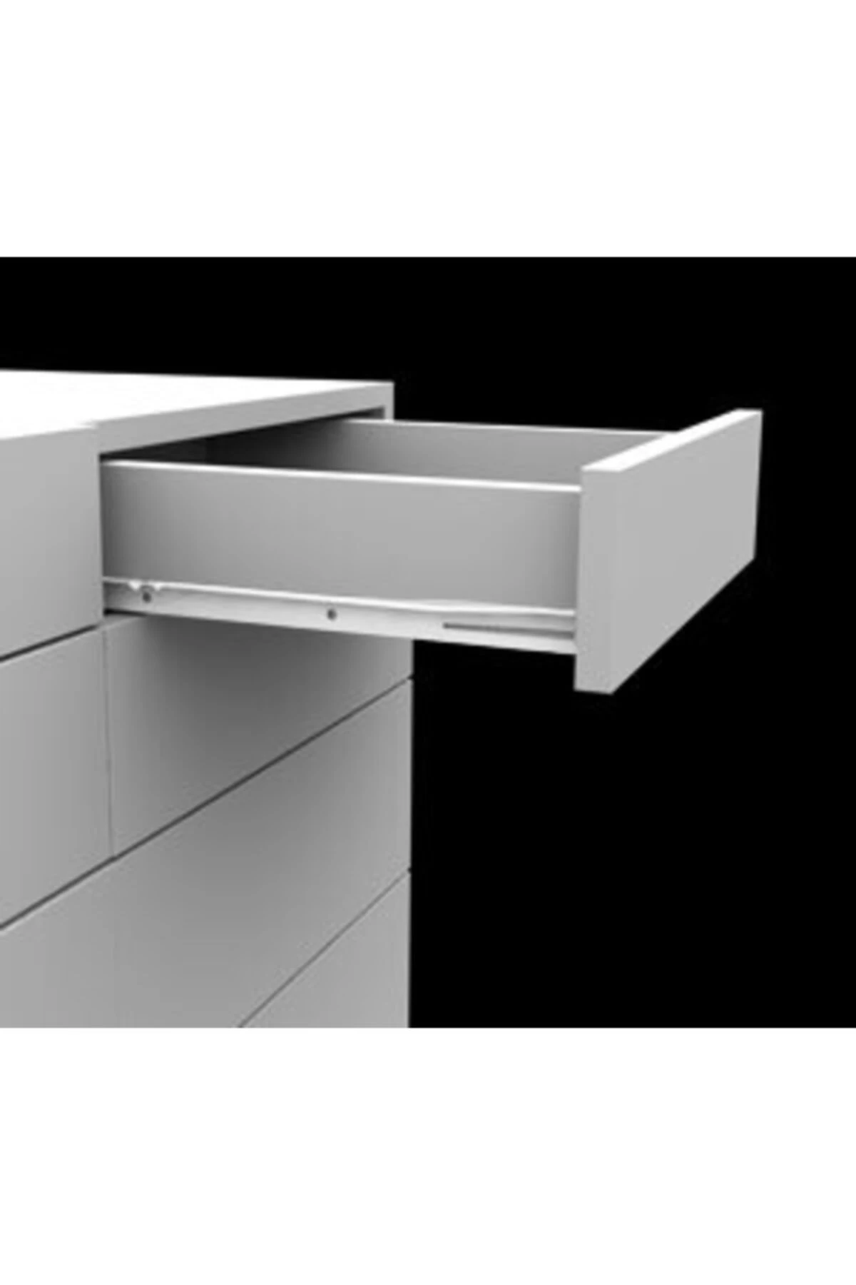 Samet Klasik Çekmece Rayı Klavye Rayı Beyaz 45cm 1tkm