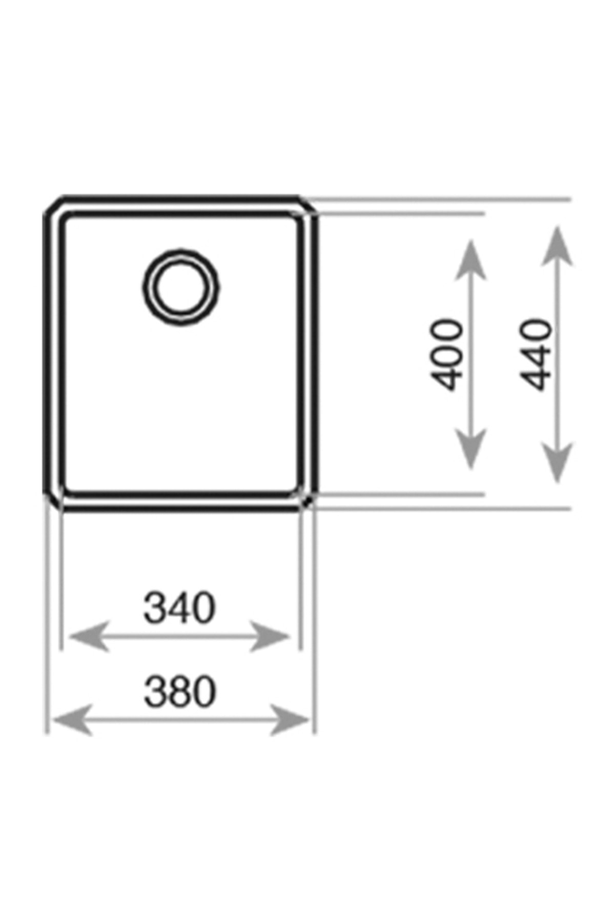 Be Linea 34.40 Tezgahaltı Paslanmaz Çelik Mutfak Eviyesi