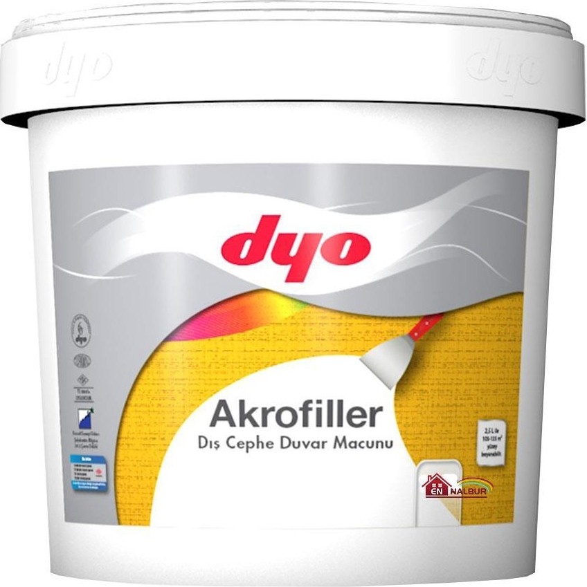 Akrofiller Dış Cephe Macunu 4,5 Kg