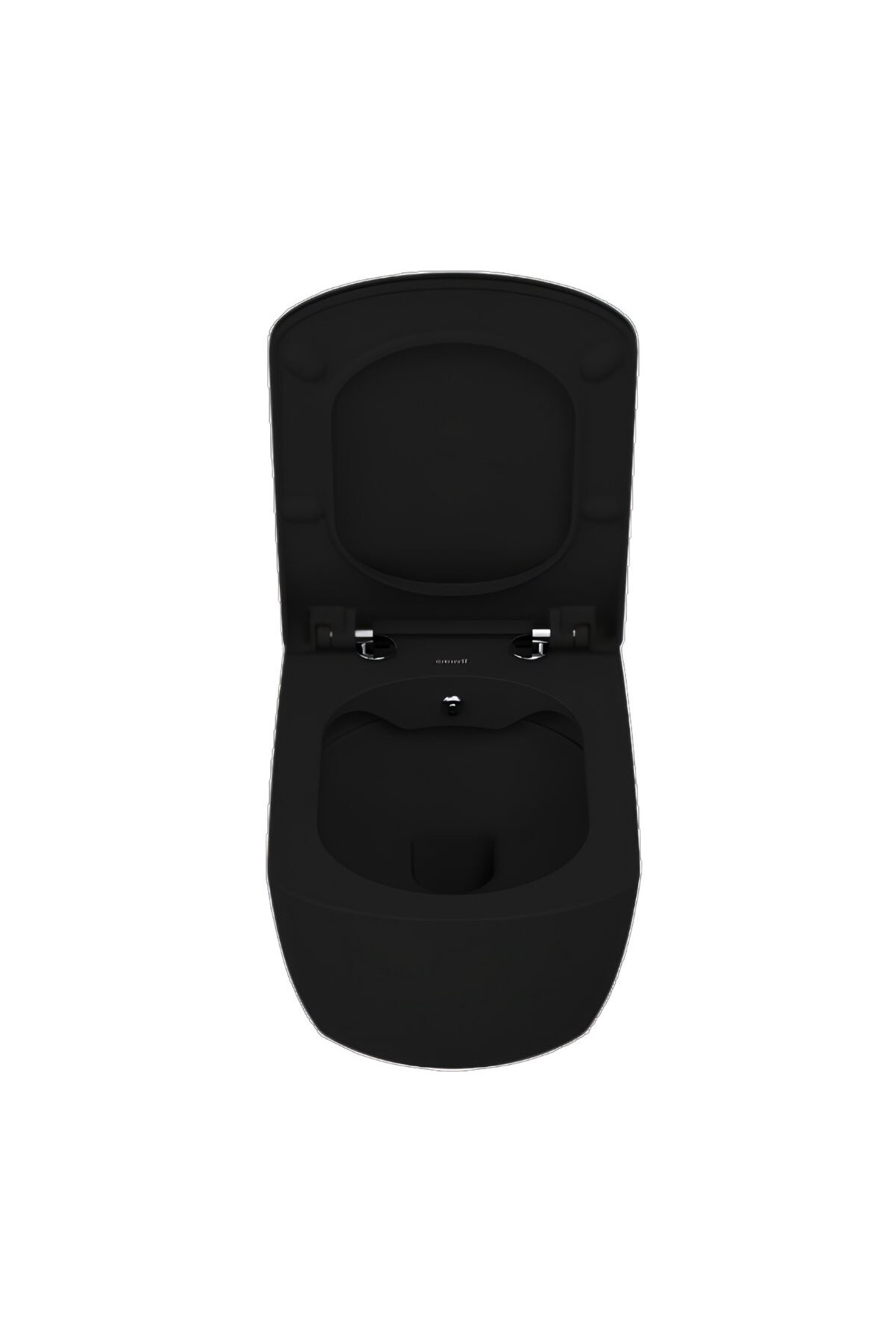Elegant Kömür Karası Kanalsız Asma Klozet EG321, Elegant Duroplast Yavaş Kapak