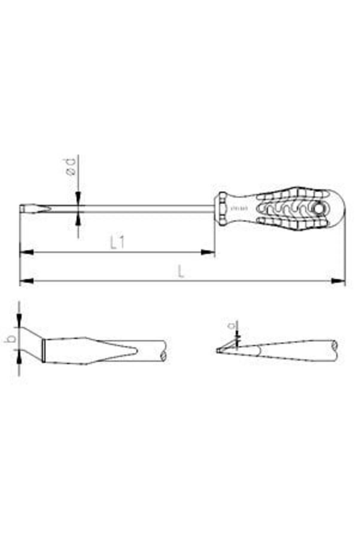 4300 Düz Uçlu Tornavida Opak Seri 5x125mm