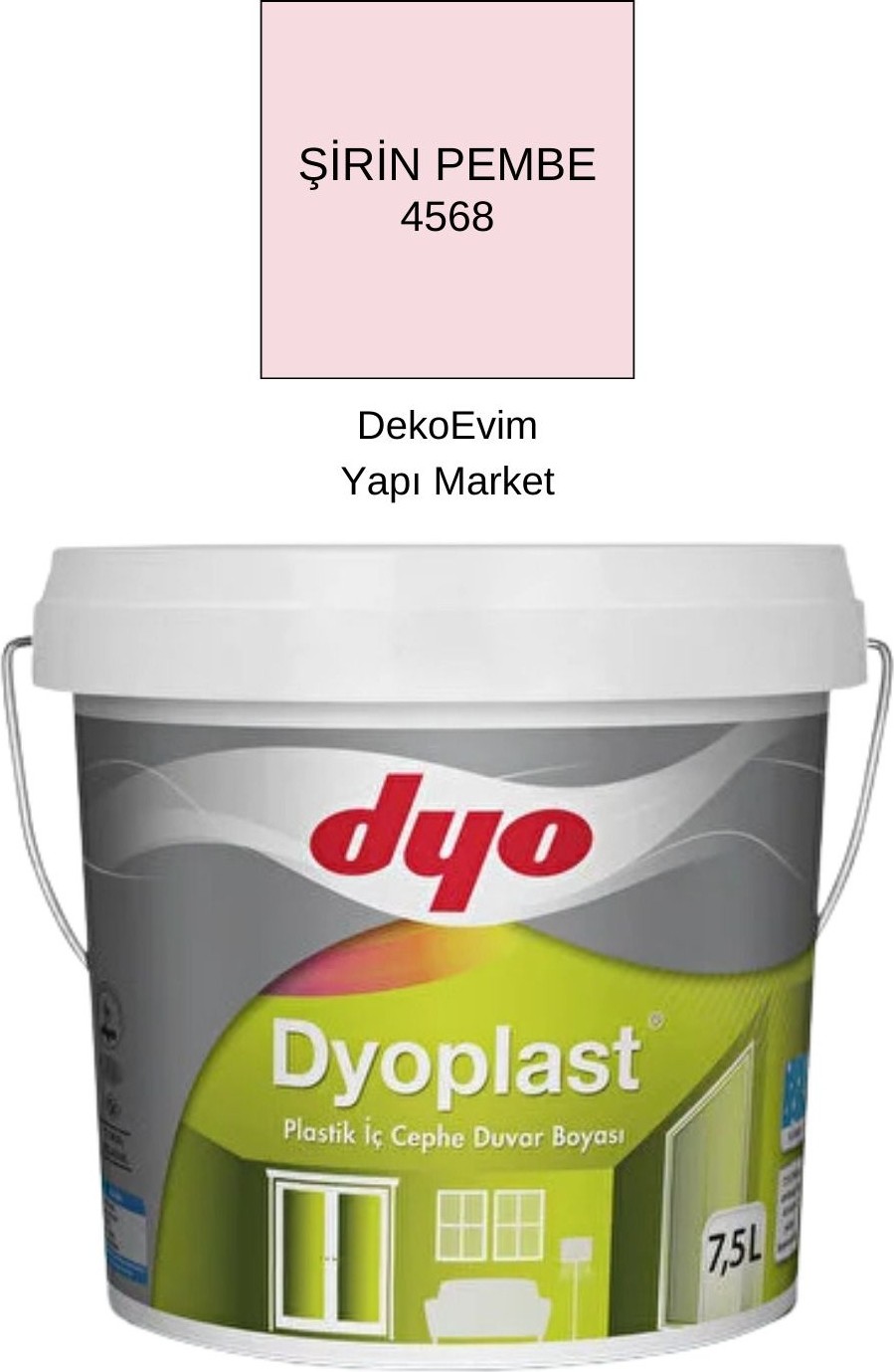plast Plastik Iç Cephe Duvar B. Şirin Pembe 7,5 Lt.