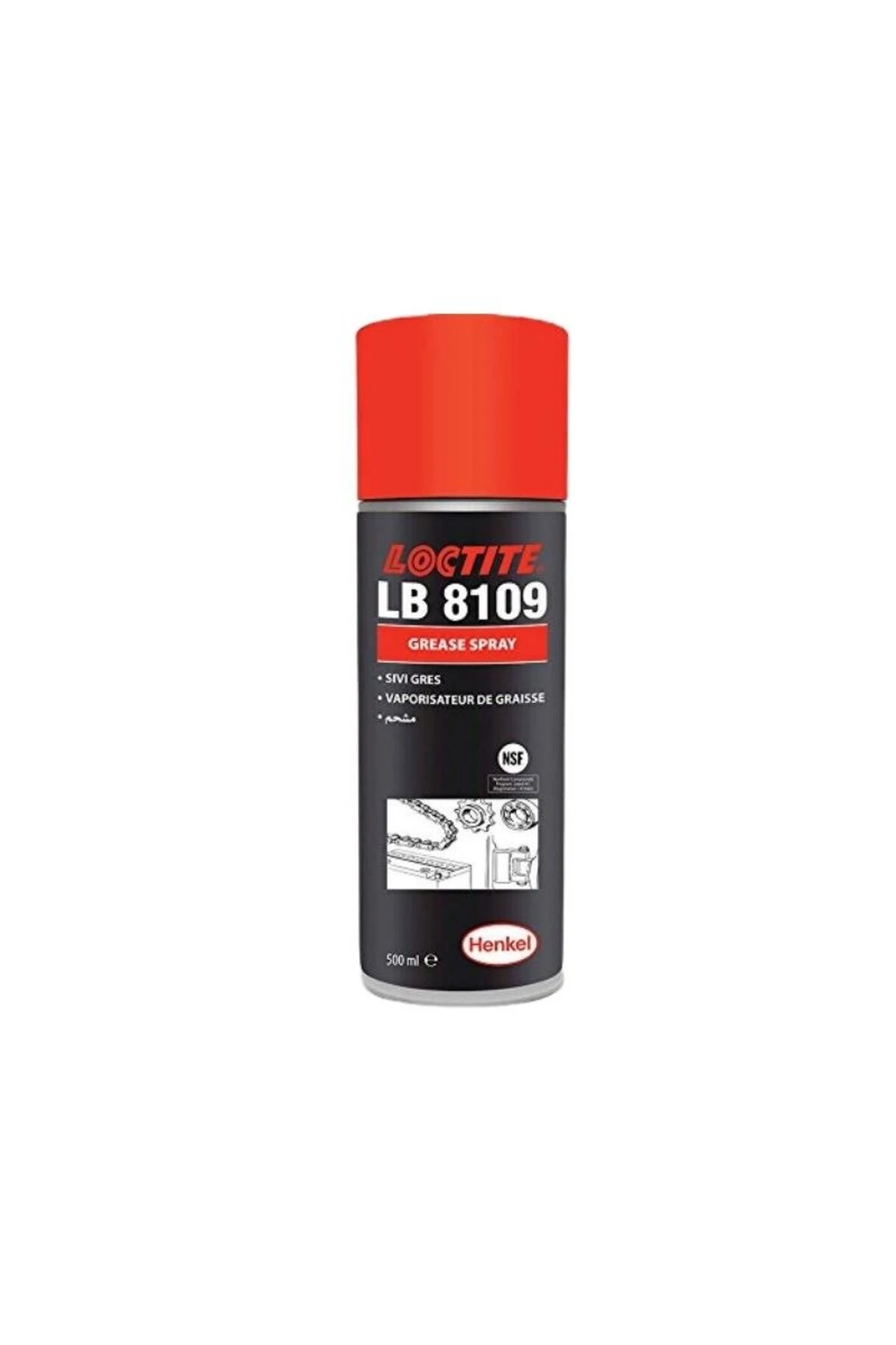 LOCTITE LB 8109 Sivi Gres Sprey 500 ml.(3 ad)