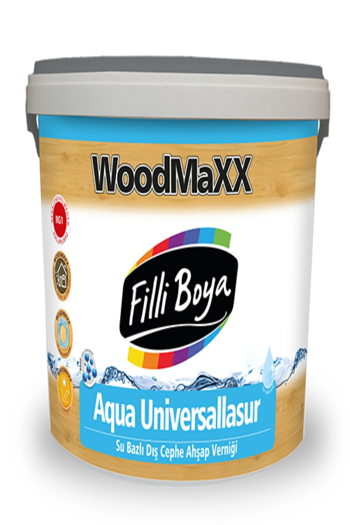 Aqua Universallasur Su Bazlı Dış Cephe Ahşap Verniği Oak 15 l
