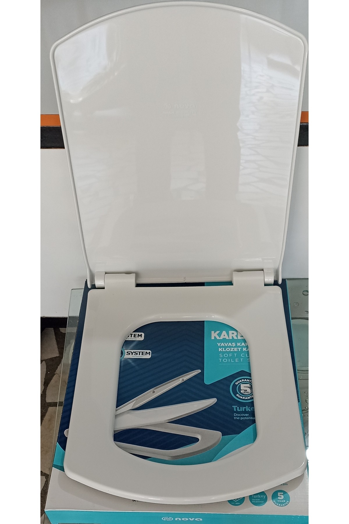 kare slim  klozet Kapağı termoplast yavaş kapanır