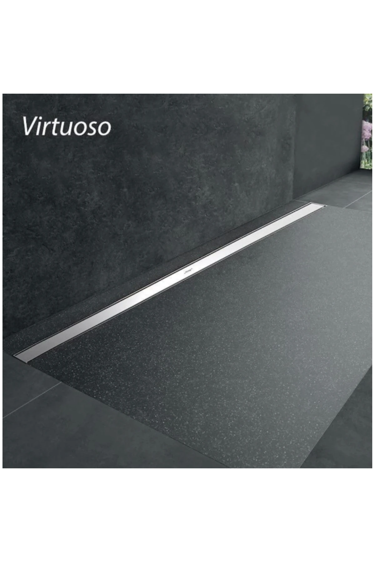 Virtuoso Duş Kanalı, Yandan Çıkışlı, 60cm, Mat Satine, Seramik Uyumlu, 47H0032000000006