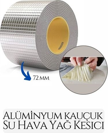72 mm Su Hava Yağ Kesici Izolasyon Bandı 2 Metre