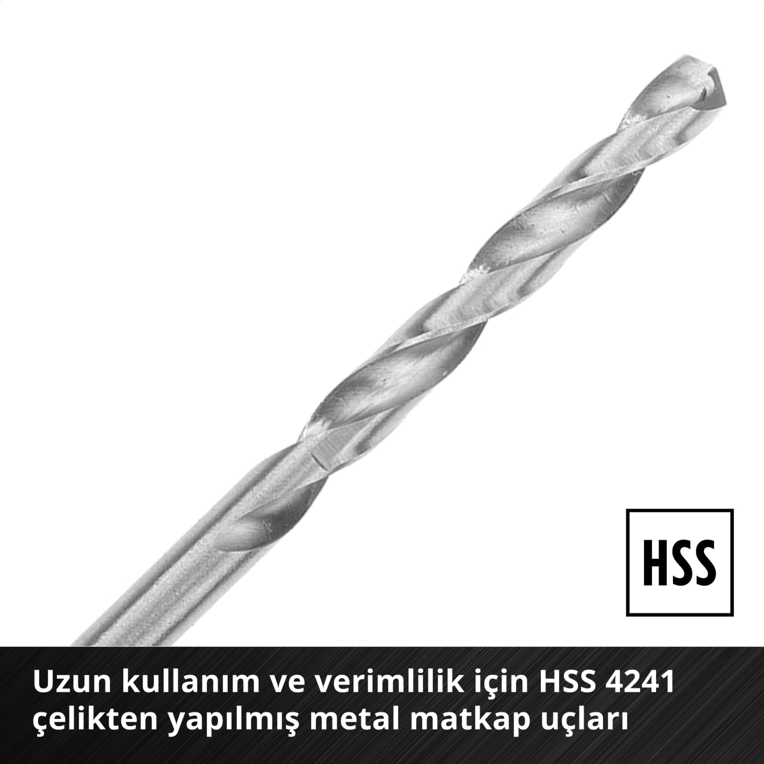 EİNHELL S-CASE 10 Parça Metal Matkap Ucu Seti (HSS 4241 Çelikten Yapılmış, E 6.3 Sap, 135° Bölünmüş Nokta Uç, Rulo Halinde Haddelenmiş N Tipi Spiral, Saklama Kutusu Dahil)