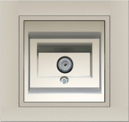 Zena Tıtanyum Uydu Prızı (F Dısı Konktr) Çerçeve Dahıl Komple Ürün