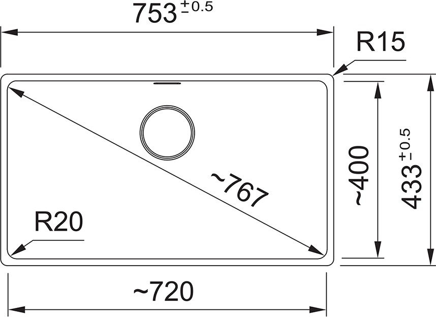 Mrg 210/110-72 Tezgah Altı/sıfır Oyster Granit Maris Eviye