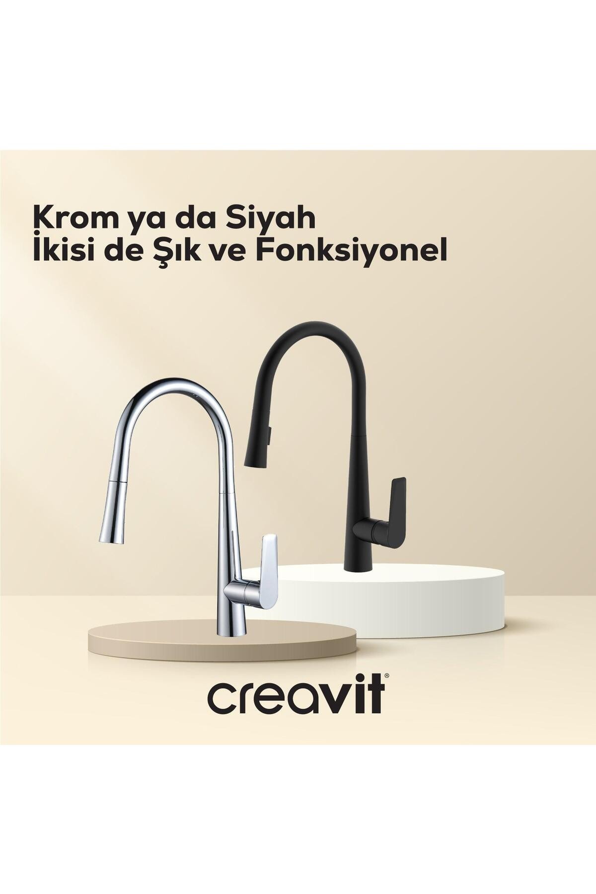 Spiralli Mutfak Armatürü Krom