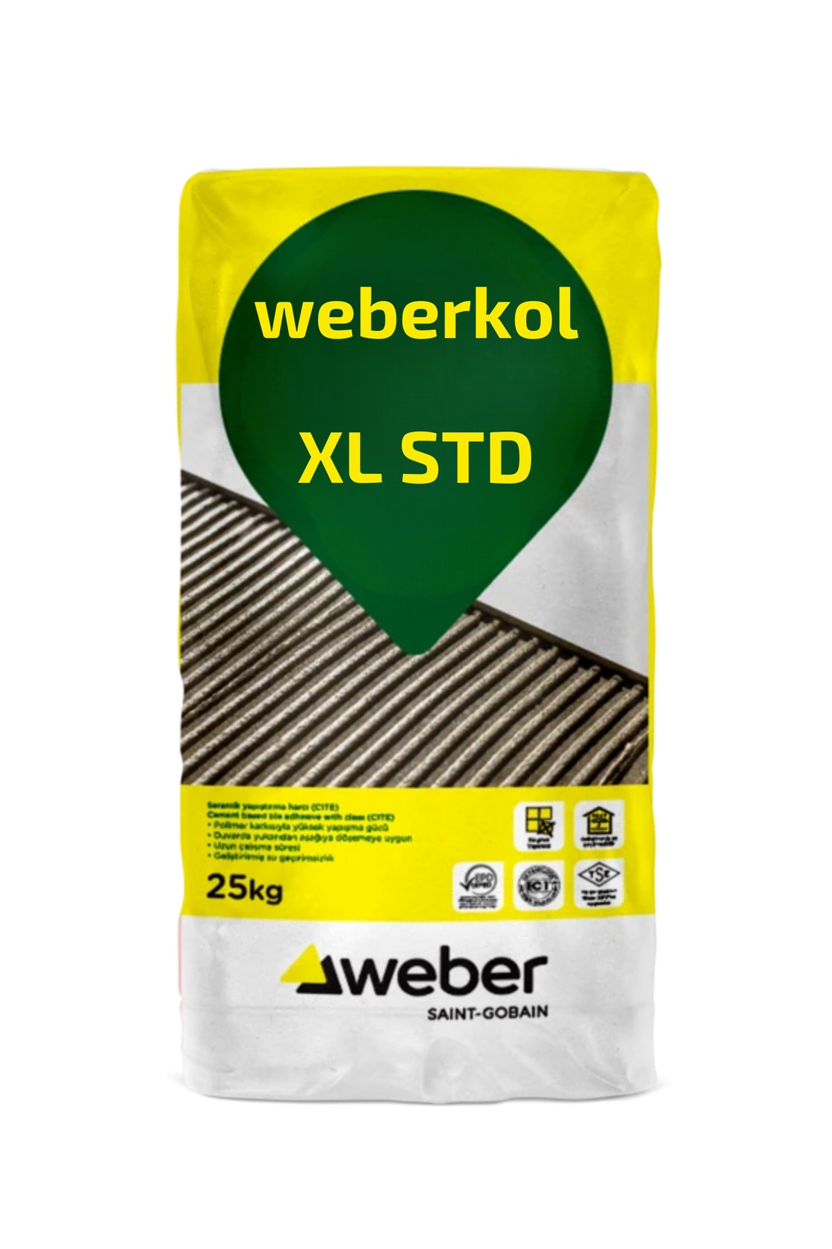 Weberkol XL STD Seramik yapıştırma harcı 25 KG