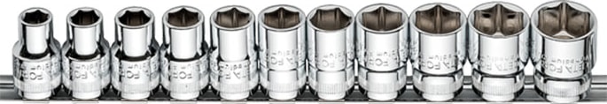 C22-RH11 11 Parça 1/2 Inç 6 Köşe Lokma Takımı