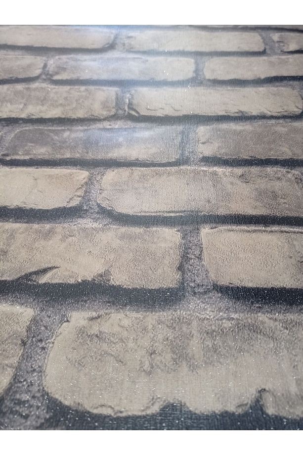 Osk 3d Taş Desen Simli Duvar Kağıdı