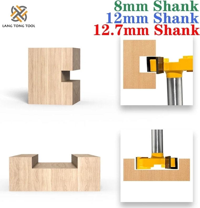 8mm Shank 1 Adet 4 Kenar T Tipi Planya Kesici Ağaç Işleme Aleti Freze Uçları Ahşap Endüstriyel Sınıf Freze Kesici Planya LT031 (Yurt Dışından)