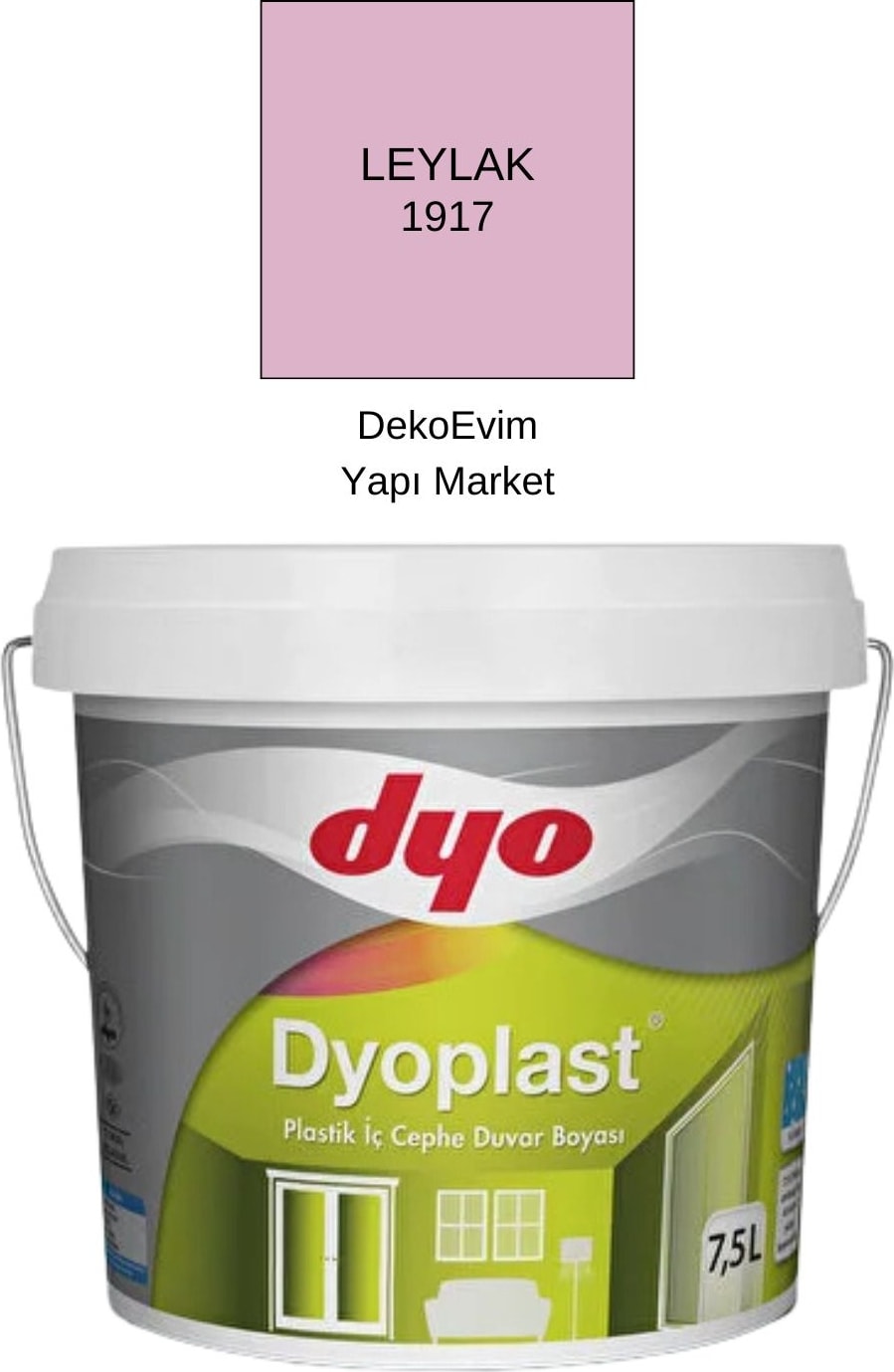 plast Plastik Iç Cephe Duvar B. Leylak 7,5 Lt.