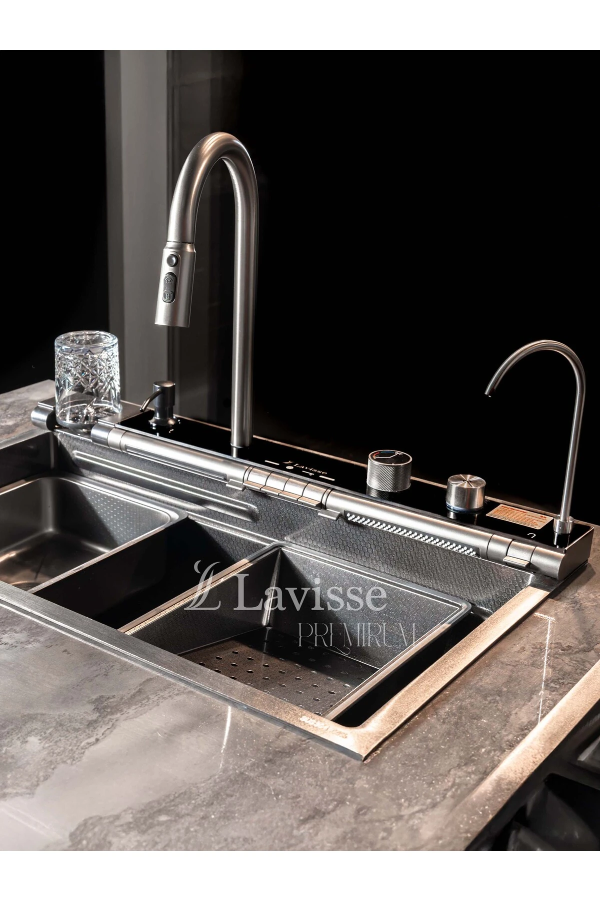 Premıum Akıllı Eviye, Mutfak Eviyesi, Honeycomp Piyano Tuşlu Paslanmaz, Çizilmez Evye