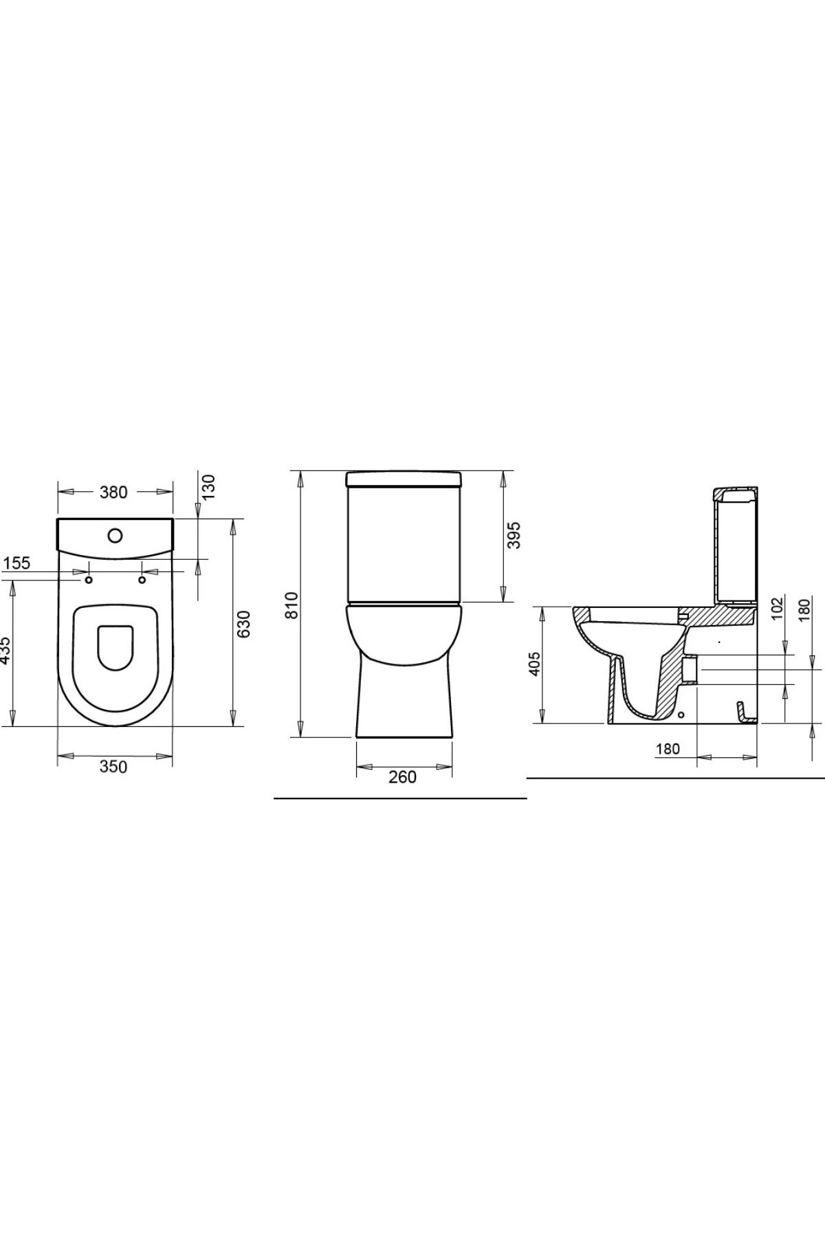 Turavit Omega Beyaz Kanallı Duvara Sıfır Klozet Takımı OMG1303, Nkp İnci Yavaş Kapak