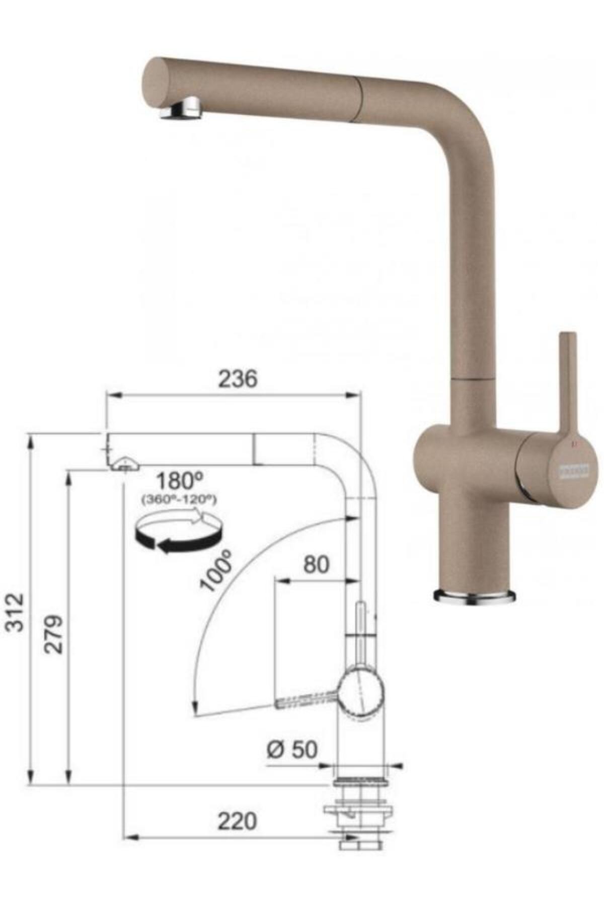 Ubg 611-86/active Plus Doccia 2.0 Eviye Armatür Seti (OYSTER)