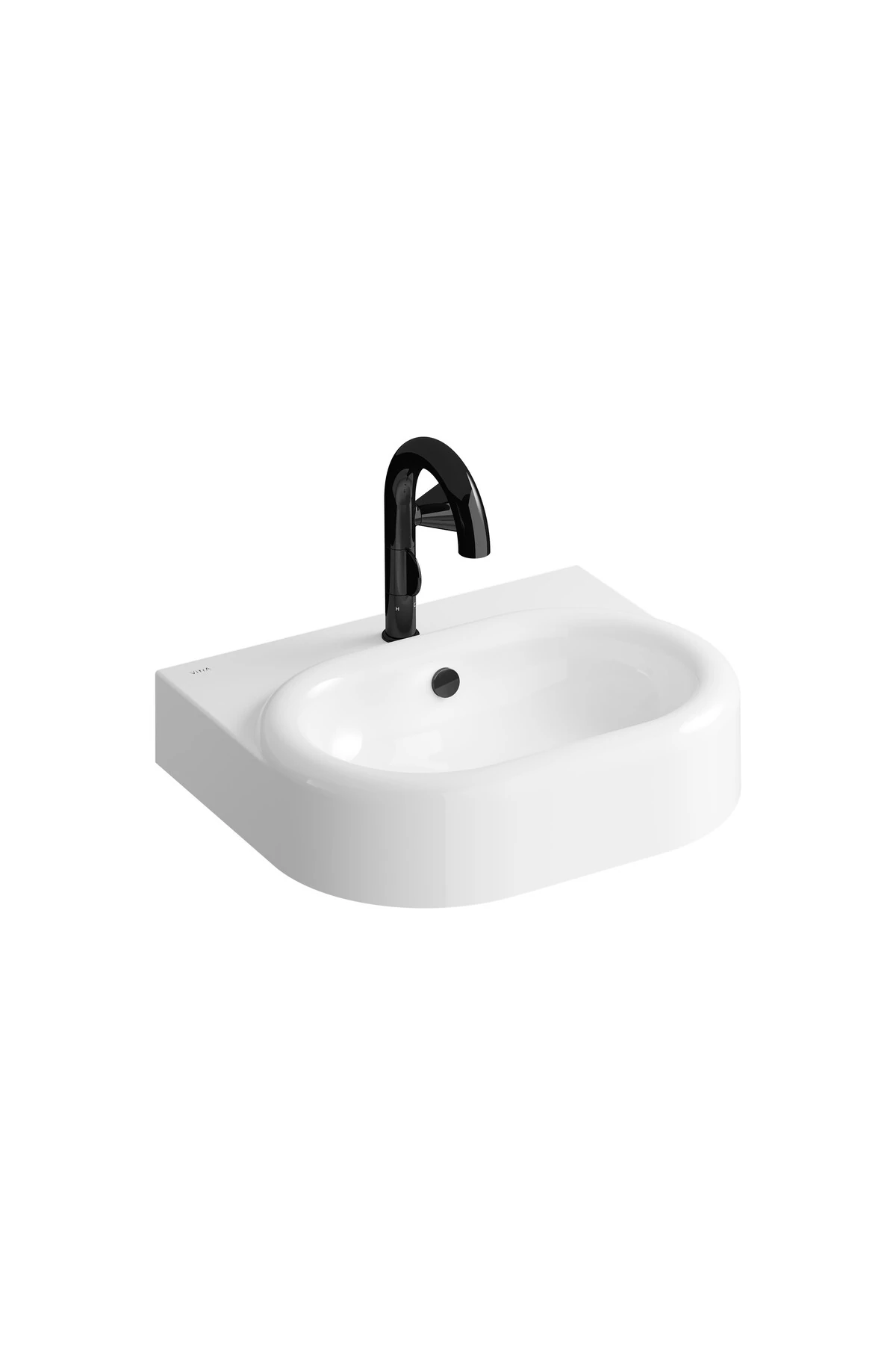 Liquid A4274939 Lavabo Bataryası, Sağdan Kullanım, Parlak Siyah