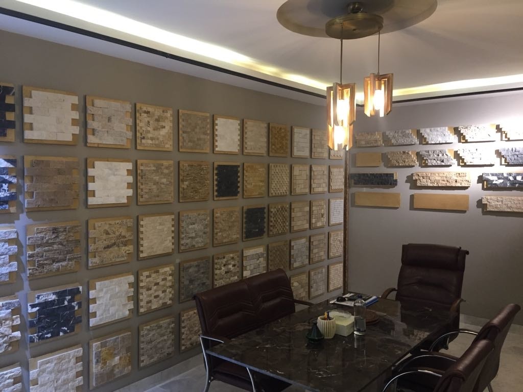 2,5x5cm Siyah Mermer Patlatma Mozaik