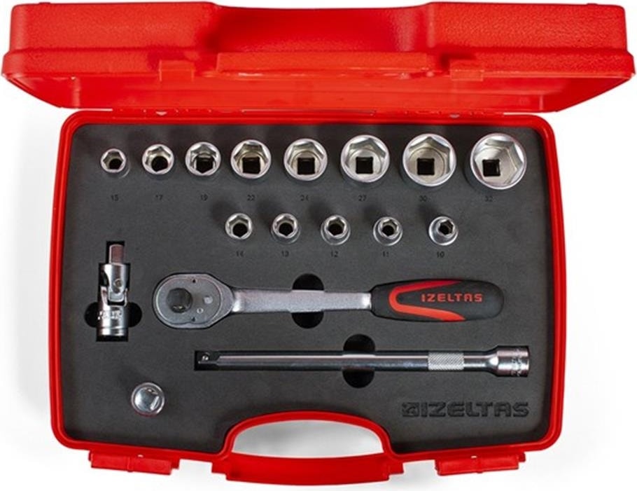Izeltaş 1113 1/2" Altı Köşe Lokma Takımı 17 Parça