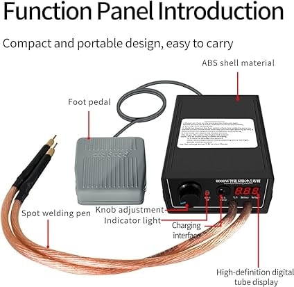 8000W Yüksek Güçlü Çift Darbe Noktaları Kaynak Makinesi 18650 Lityum Pil Pilleri ve 0.1-0.3mm L Levha