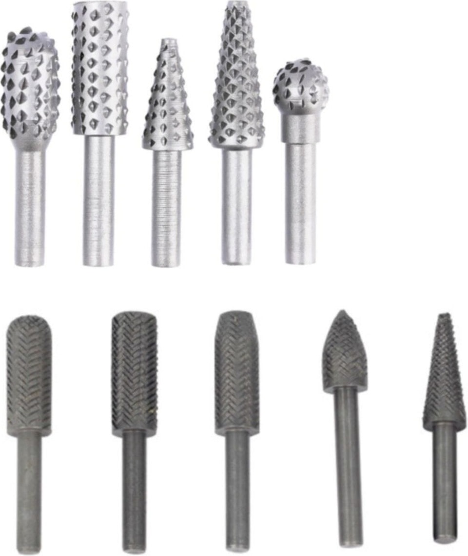 Ahşap Oyma ve Metal Aşındırma 10LU Matkap Uç Seti Törpü Eğe Hobi